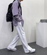 プリーツウォッシングトレーニングサイドスリットパンツ/[Unisex] Pleated washing training side slit pants (6 colors)