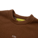 [UNISEX] Arm-Warmer Fleece Pullover (Brown) (6655989612662)