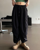 (UNISEX) サイドピンタックナイロンパンツ