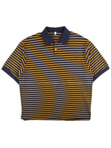 ウォッシングストライプコーラルTシャツ