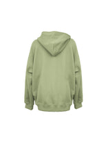 HEAVY WEIGHT OVERFITTED UNIVERSITY LOGO EMBROIDERY HOODIE ZIP UP_ SAGE GREEN (6682311295094)