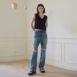 ビンテージデニムパンツ/VINTAGE DENIM PANTS (BLUE)