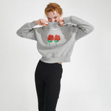 2021 Logo Crop sweatshirt [Melange grey] (6610311413878)