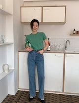 メイストーンウォッシングデニムパンツ(2color) (6677075755126)