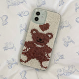 TEDDY BEAR HARD JELL CASE_IVORY