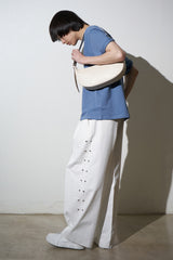 Hバックルソフトレザーホボバッグ / H-Buckle Soft Leather Hobo Bag (ivory)