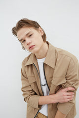 ZIPPED BEIGE SHIRT JACKET (6562439331958)