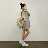 ショートスリーブドアノラックミニドレス / A short-sleeved anorak mini dress
