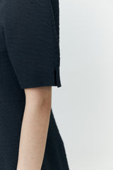 チューリップ シアサッカー ドレス / Tulip Seersucker Dress [Black]