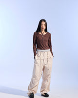 STRING LAYERED SLEEVE (BROWN)