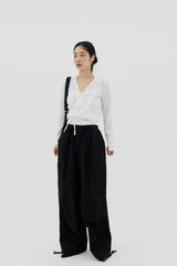 ポイントラップカーディガン / Point wrap cardigan (2color)