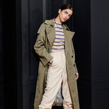 [UNISEX] MILO TRENCH COAT, LIGHT KHAKI (6632622456950)