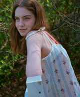 レースストラップノースリーブトップ (ウォールペーパー) / LACE STRAP SLEEVELESS TOP, BEIGE (WALL PAPAER)
