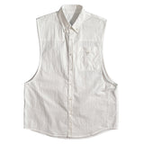 スリーブレス ナイロン シャツ / sleeveless nylon shirt white