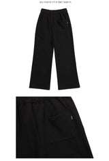 セミブーツカット ワイド ピンタック スウェットパンツ /  CHARMS SEMI BOOTCUT WIDE PINTUCK SWEAT PANT BK