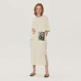グラフィックジャージマキシドレス / GRAPHIC JERSEY MAXI DRESS_CREAM
