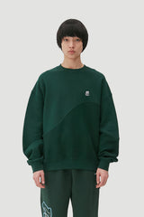 Reverse Bear Patch Crewneck_Green (6684839510134)