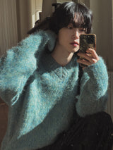 Vモヘアブラシニット (3 color)