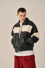 COLOR TONING LEATHER JACKET