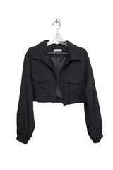 コアストリングボンバージャケット / Core string bomber jacket jk (2 colors)