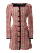 JENNY CHECK WOOL ONEPIECE_PINK (6638373929078)