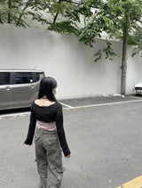 ボレロチェーンシースルーレイヤードカーディガン / Bolero Chain See-Through Layered Cardigan