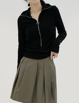 ロングジップTシャツ / long zip t-shirt