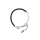 NO.438 [BLACK] オニキスハートブレスレット