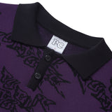 ボミングニットポロ / Bombing Knit Polo - Dark Purple / Black
