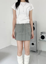 ナイロンローストリングミニスカート / nylon low string mini skirt