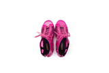See-Through Patent Combination Open Toe Heel(Pink)