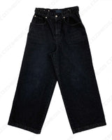 ワイドボタンデニムパンツ / SI Wide Button Denim Pants (2 colors)
