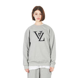 Monogram Black Big Logo Sweatshirt Gray