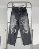 ダークブルービンテージワイドデニム / TR2423 Dark Blue Vintage Wide Denim (XS ~ L)