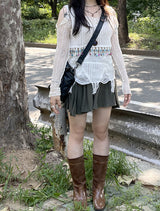 エスニックビンテージニーズニットスリーブレス / Ethnic Vintage Beads Knit Sleeveless