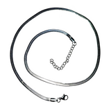 Simple flat silver snake chain