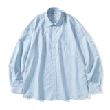 リネンビックオーバーシャツ/LinenLinen Big Overfit Crayon Stripe Shirt S81 Light Blue