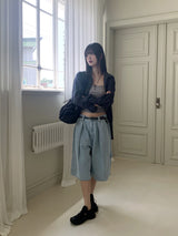 Contw Vintage Linen Boxy Check Shirt