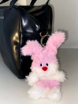 Pink rabbit key ring