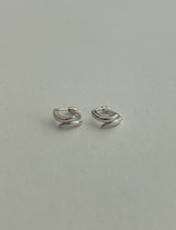 [92.5silver] スワールワンタッチピアス