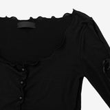 Jellyo Sleeve Slit String Cardigan