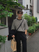  3 TAP Border Raglan Short Sleeve T Shirt (2color)