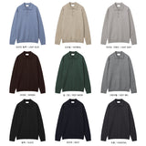 ローウォッシャブルボタンカラーニットウェア / Low Washable Button Collar Knitwear (9 colors)