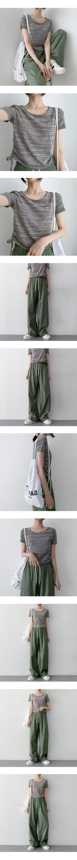 Summer soft linen spandex bendable pants
