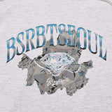 ダイヤモンド フーディー / BSR2223FWPO053 BSRBT DIAMOND HOODIE HEATHER GREY