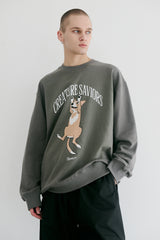CS ラッキークルーネック / BSR2223FWPO071 CS LUCKY CREWNECK LIGHT KHAKI