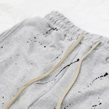 painting side tuck string sweat pants