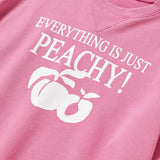 ホワイトピーチプリントスウェットシャツ / WHITE PEACH PRINT SWEATSHIRT_PINK