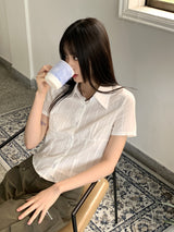 Tekka Incision Semi-cropped Short Sleeve Southern Shirt