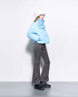 Rib Neck Goose Down Jacket _ Sky Blue